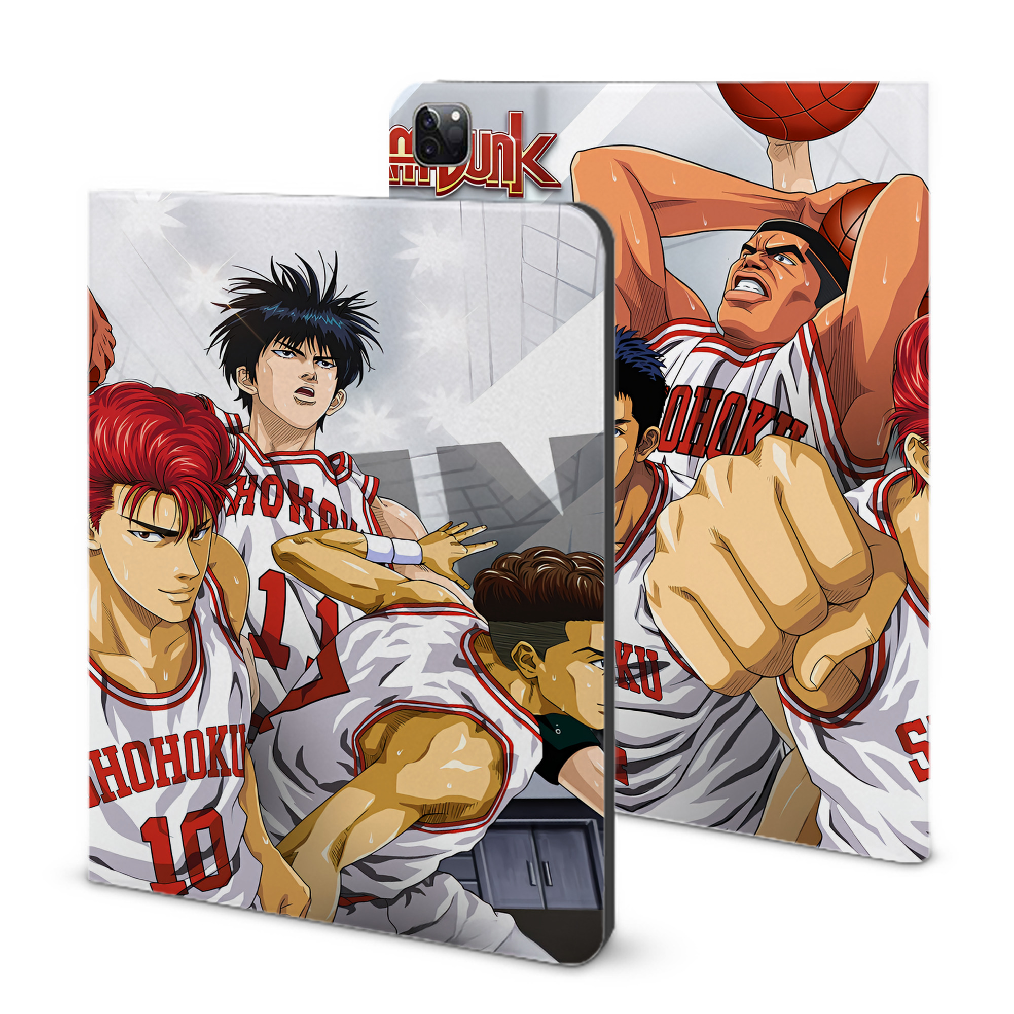 （画像用） SLAM DUNK／スラムダンク IPad ケース ブック型 PUレザー TPU 耐衝撃 軽量 薄型 ペン収納なし 全面保護 IPad 各モデル対応